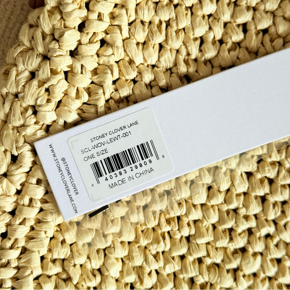 Stoney Clover Little Beach Tote Natural Raffia - Picture 5 of 7